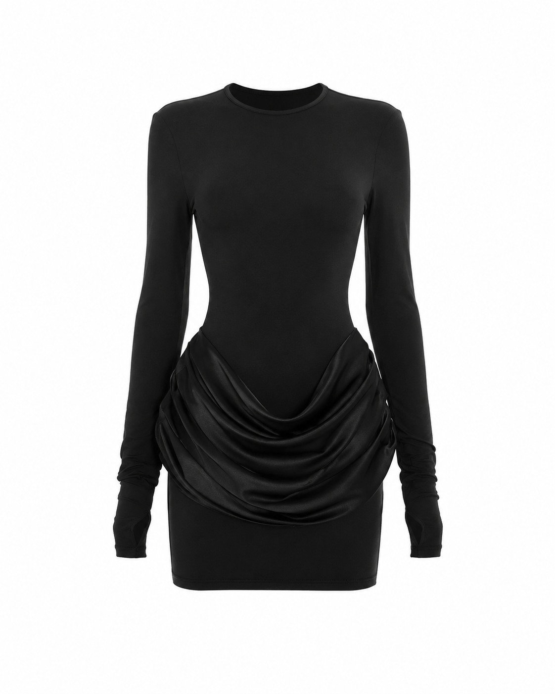 SIENNA DRESS — Draped Mini Dress