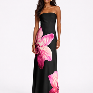 Damen Schlauch-Top Hohl Rückenloses Kleid