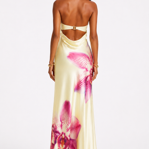 Damen Schlauch-Top Hohl Rückenloses Kleid