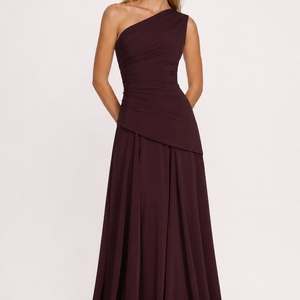 Khoi One-Shoulder Corset Maxi Dress