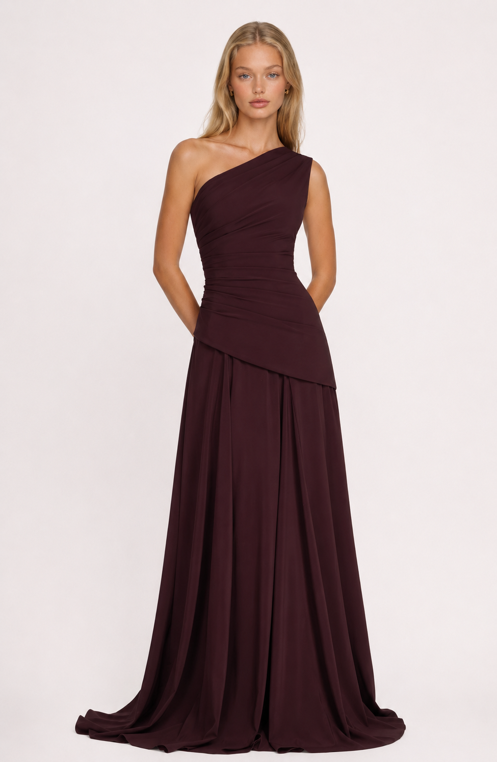 Khoi One-Shoulder Corset Maxi Dress