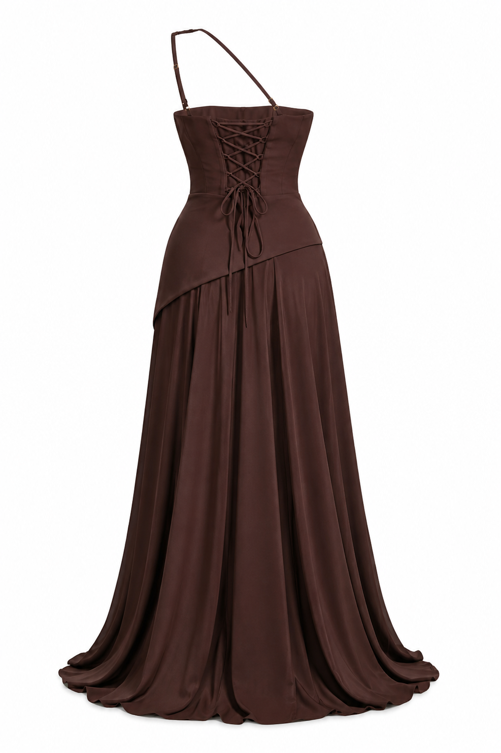 Khoi One-Shoulder Corset Maxi Dress