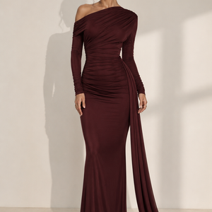 THE CELINE DRAPED RIBBON DRESS
