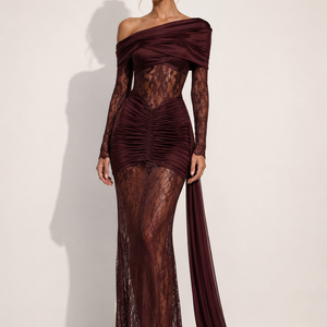 Alina Off-Shoulder Lace Maxi Dress