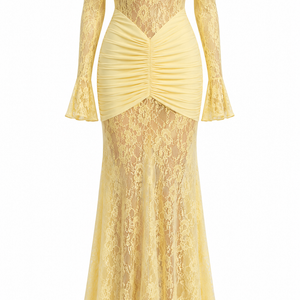 Alina Off-Shoulder Lace Maxi Dress