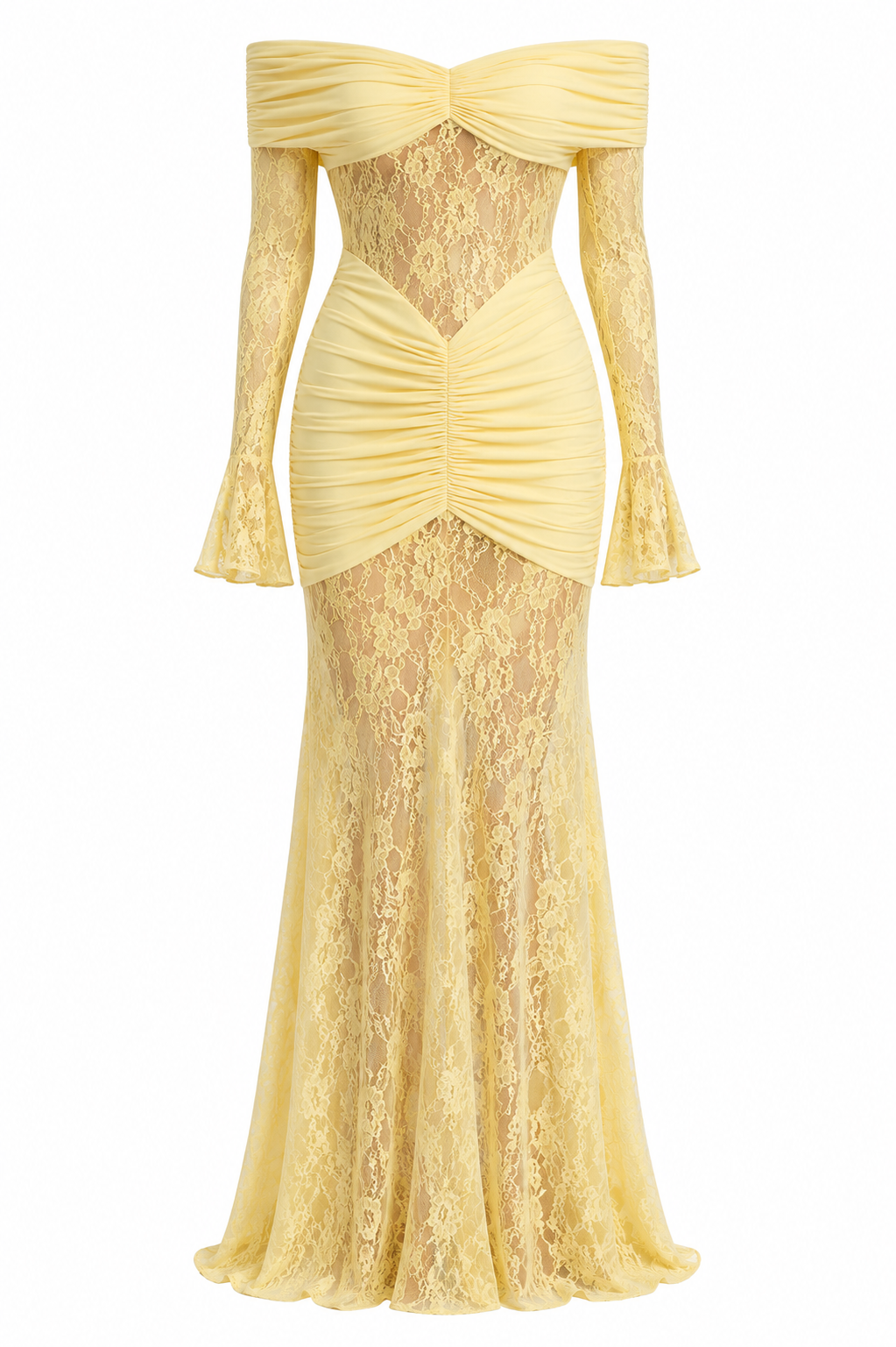 Alina Off-Shoulder Lace Maxi Dress
