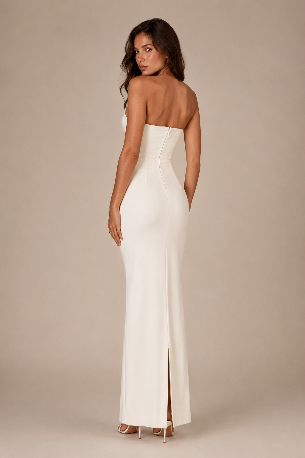 Roma Abendkleid — Trägerloses Sweetheart-Maxikleid in Bodycon-Passform