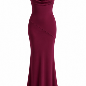 Edles Satin-Etui-Kleid in schmaler Passform mit Fischschwanz-Rücken, rückenfrei, sexy