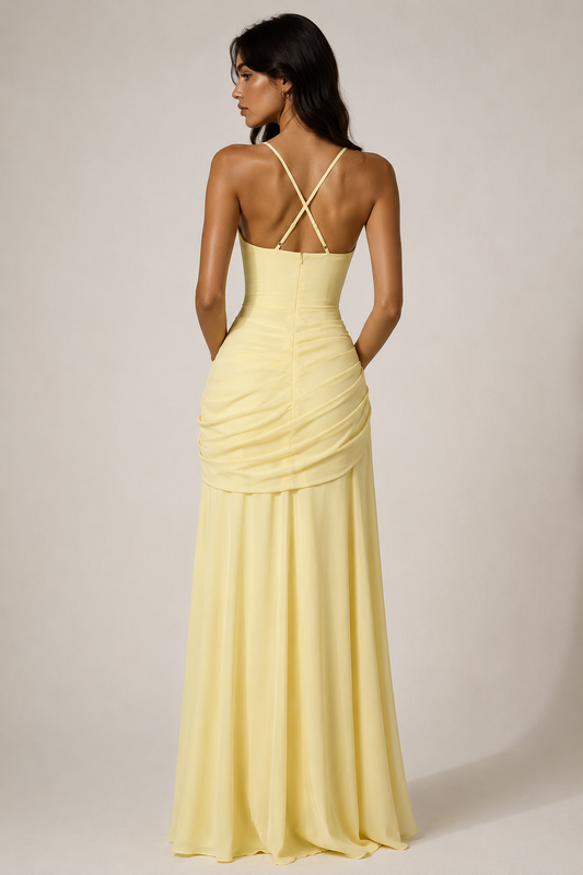 Kaia Ruched Maxi Dress