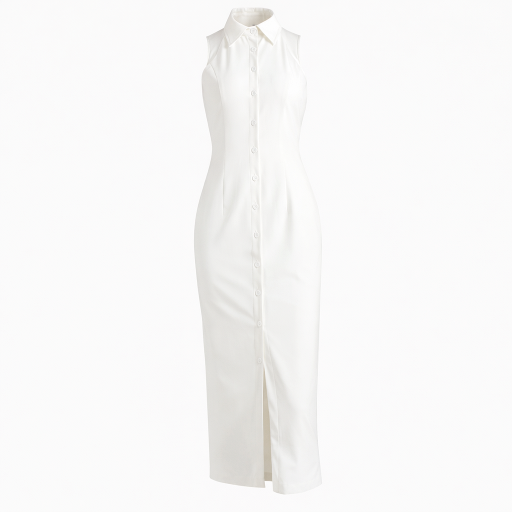 Mara Maßgeschneidertes Neckholder-Maxikleid