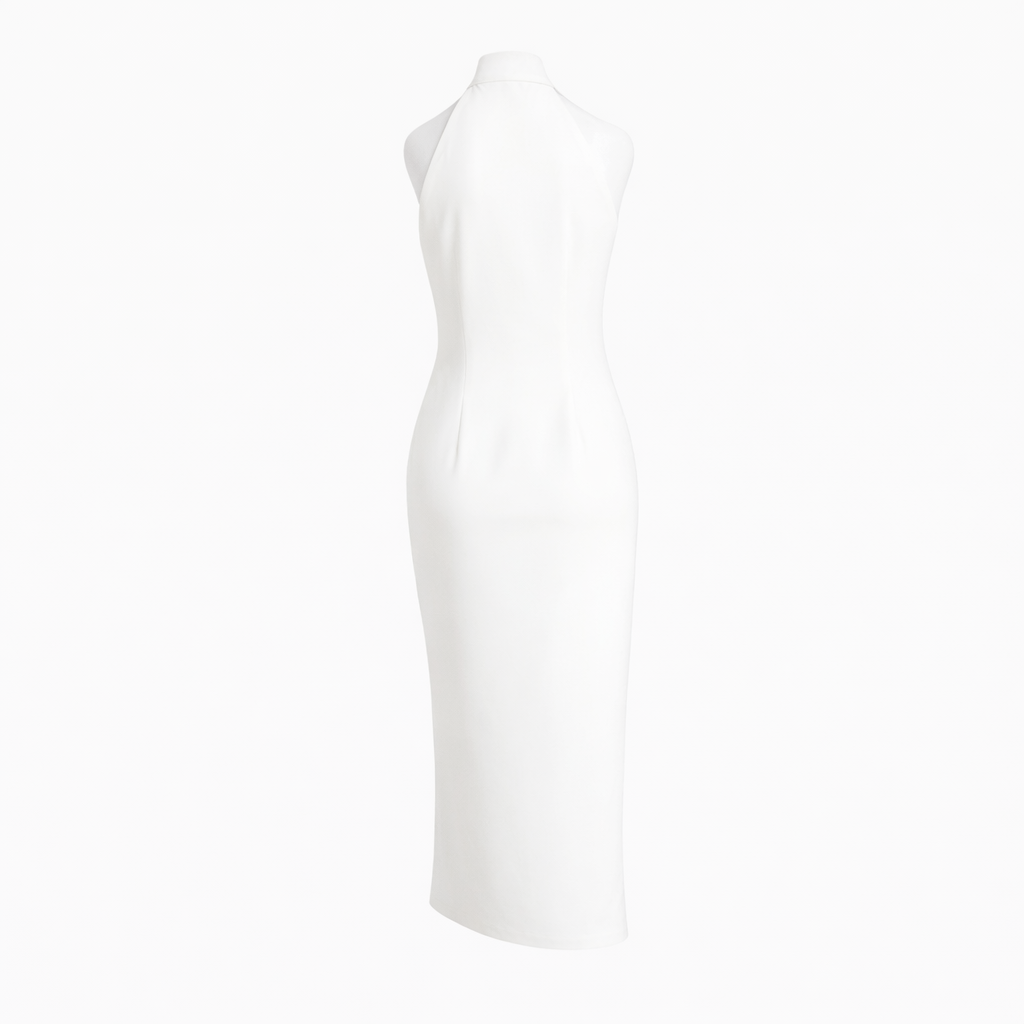 Mara Maßgeschneidertes Neckholder-Maxikleid