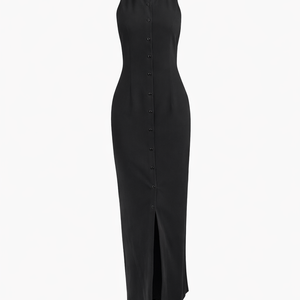Mara Maßgeschneidertes Neckholder-Maxikleid
