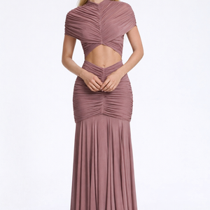 Luna Ruched Cut-Out Maxi Dress