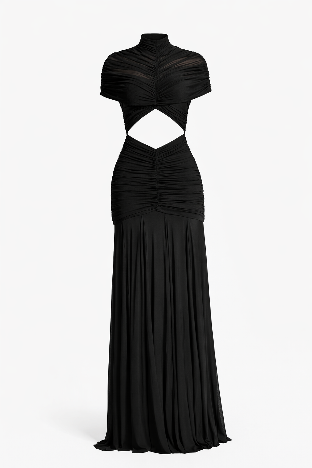 Luna Ruched Cut-Out Maxi Dress