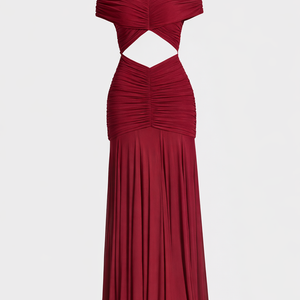 Luna Ruched Cut-Out Maxi Dress