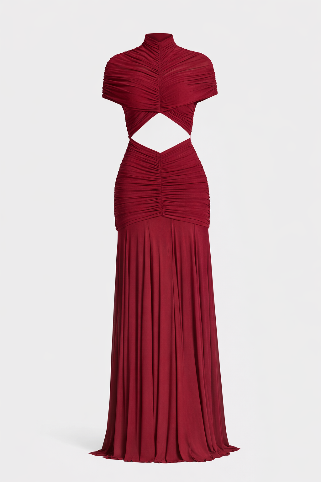 Luna Ruched Cut-Out Maxi Dress
