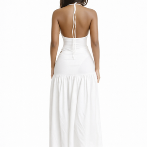 Santorini Halter Wrap Maxi Dress