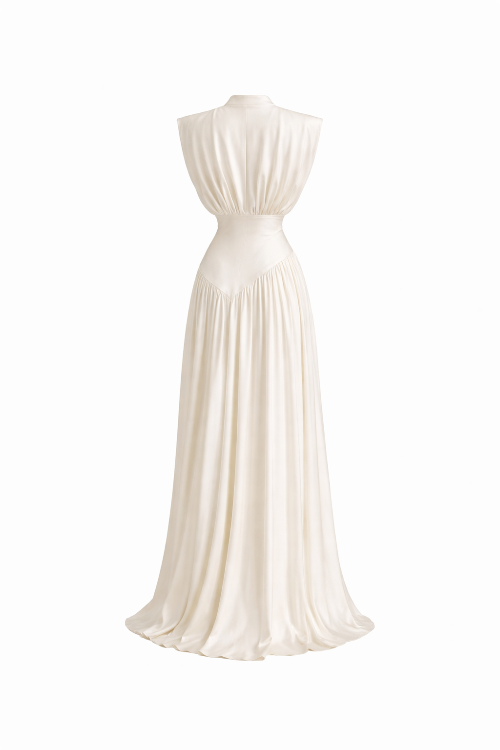 Solène — Draped Plunge Maxi Dress