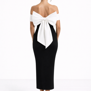 Monaco Schleifen-Midikleid