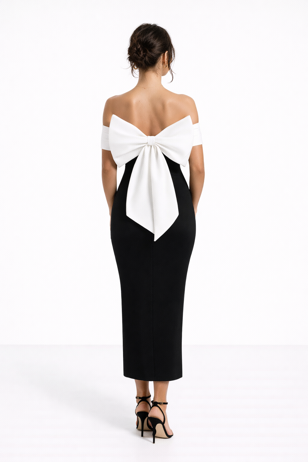 Monaco Schleifen-Midikleid