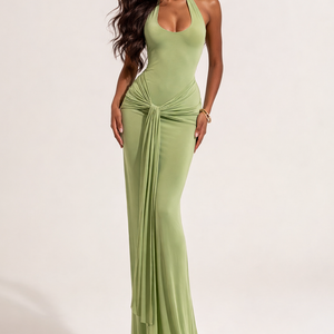 Riviera Drape Halter Maxi