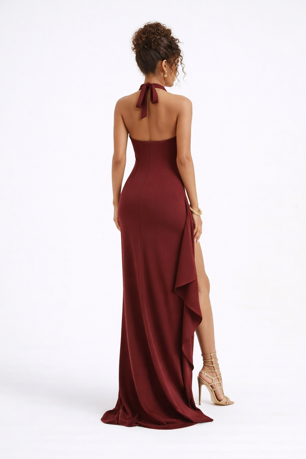 Valeria Halter Split Gown