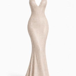 Aurelia Crystal Halter Gown