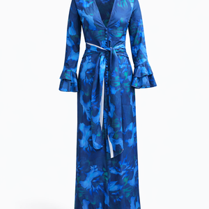 Azura Printed Wrap Maxi Dress