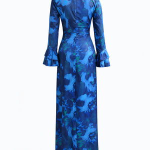 Azura Printed Wrap Maxi Dress