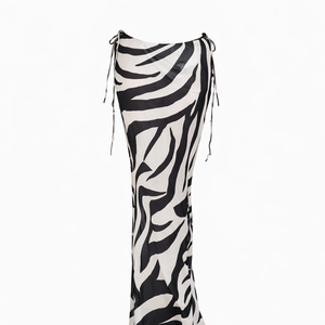 Solara Print Bikini & Sarong Set (Red Tie-Dye / Zebra)