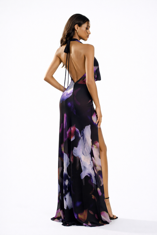 Santorini Neckholder Maxikleid