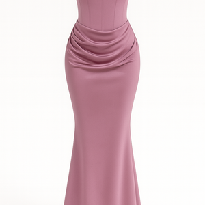 The Aurelie Draped Tube Gown