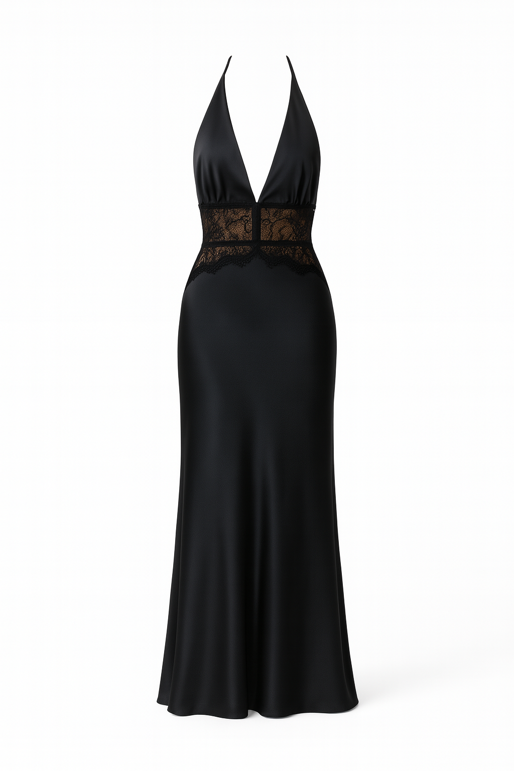 Sienna Lace Halter Gown