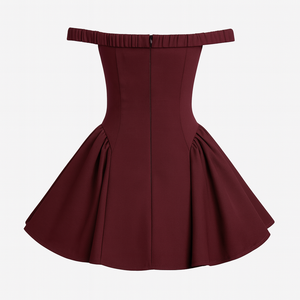 THE CATALINA DRESS — OFF-SHOULDER CORSET MINI WITH DETACHABLE SCARF