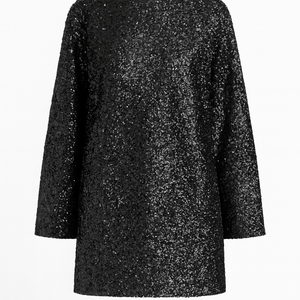 The “Elena” Sequined Bow-Back Mini  Dress