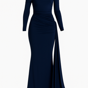 THE CELINE DRAPED RIBBON DRESS