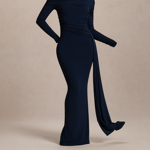 THE CELINE DRAPED RIBBON DRESS