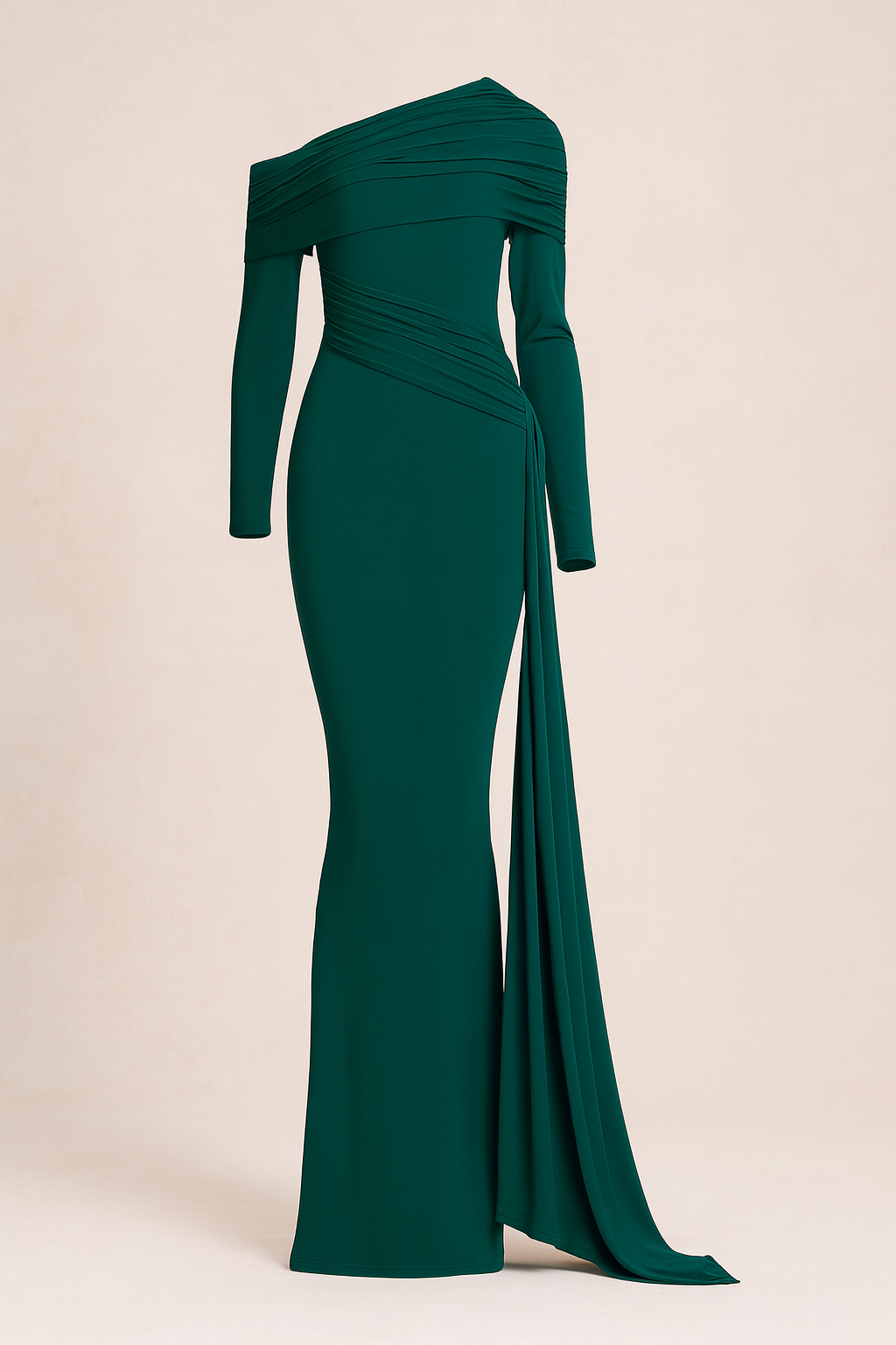 THE CELINE DRAPED RIBBON DRESS