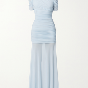 THE AURA MESH DRAPE DRESS