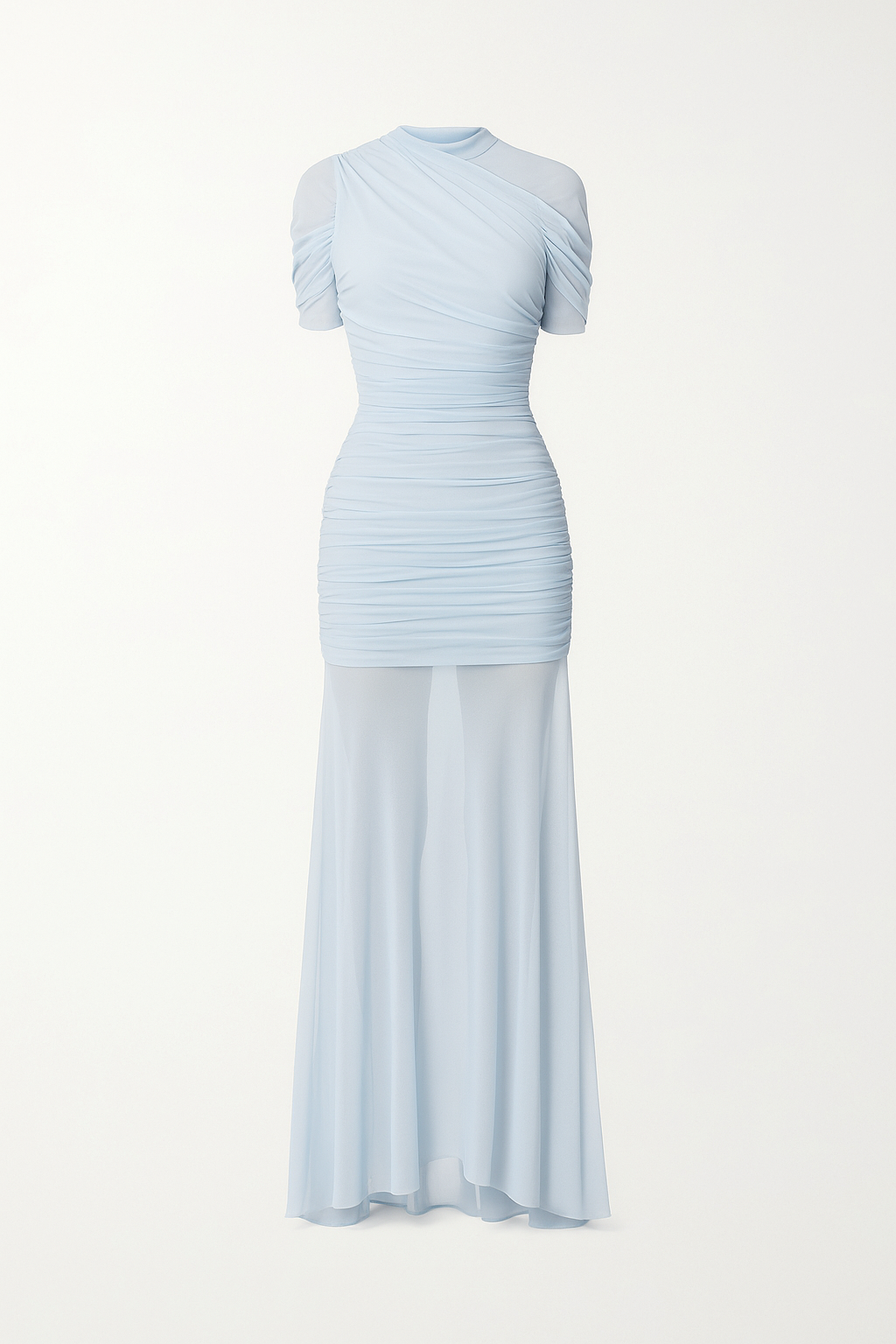 THE AURA MESH DRAPE DRESS