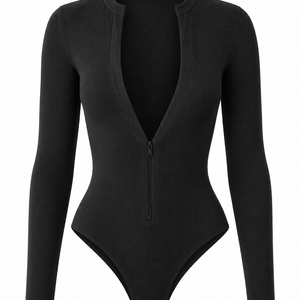 Sora Ribbed Zip Bodysuit