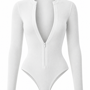 Sora Ribbed Zip Bodysuit