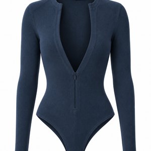 Sora Ribbed Zip Bodysuit
