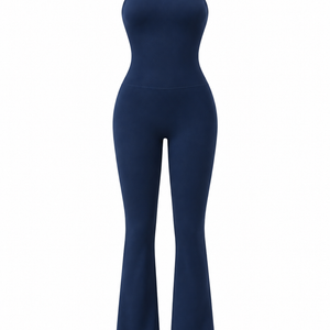 ARIA FLARE JUMPSUIT — Figurformender Bandeau-Einteiler