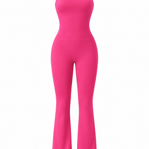 ARIA FLARE JUMPSUIT — Figurformender Bandeau-Einteiler