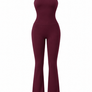 ARIA FLARE JUMPSUIT — Figurformender Bandeau-Einteiler
