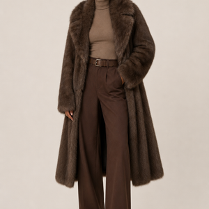 ARIA COAT — Longline Faux Fur Winter Coat
