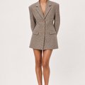  Black Plaid Blazer