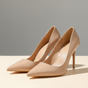 Classic Patent Pointed Stiletto Pumps