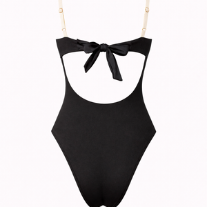 LIDO SWIMSUIT — Contrast Trim Open Back One-Piece